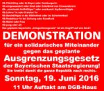 Demonstration für ein solidarisches Miteinander gegen das geplante Ausgrenzungsgesetz