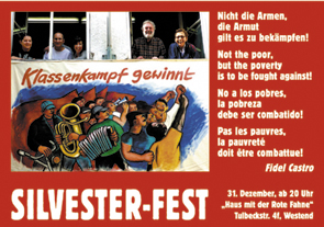 SILVESTER-FEST – Internationale Solidarität statt deutsche „Leitkultur“!