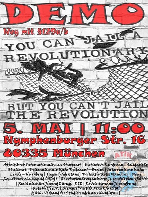 Solidemo zum TKPM/L-Prozess: You can jail a Revolutionary, but you can‘t jail the Revolution!
