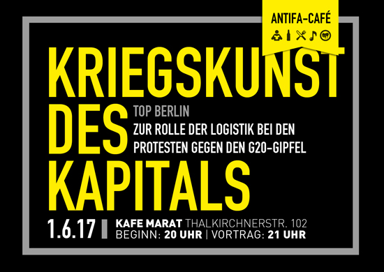 Antifa-Café: Die Kriegskunst des Kapitals. Zur Logistik