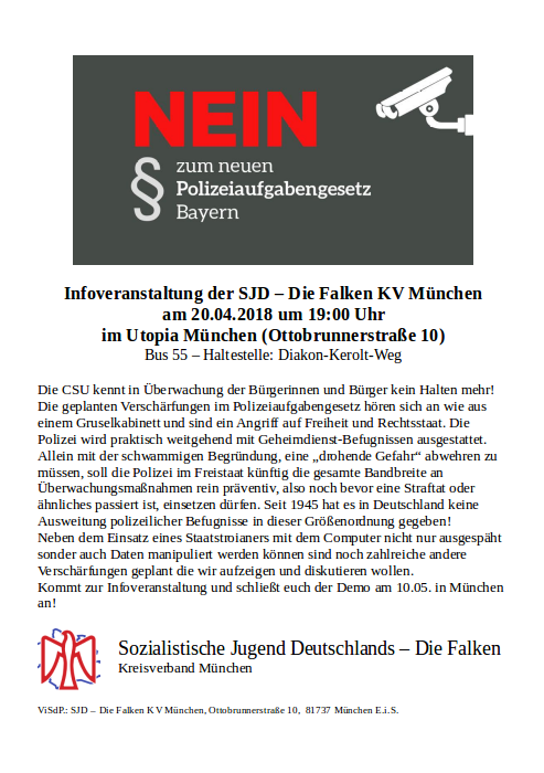 Infoveranstaltung zum Polizeiaufgabengesetz