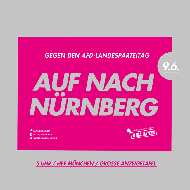 Zugtreffpunkt: Gegen den AfD-Landesparteitag in Nürnberg