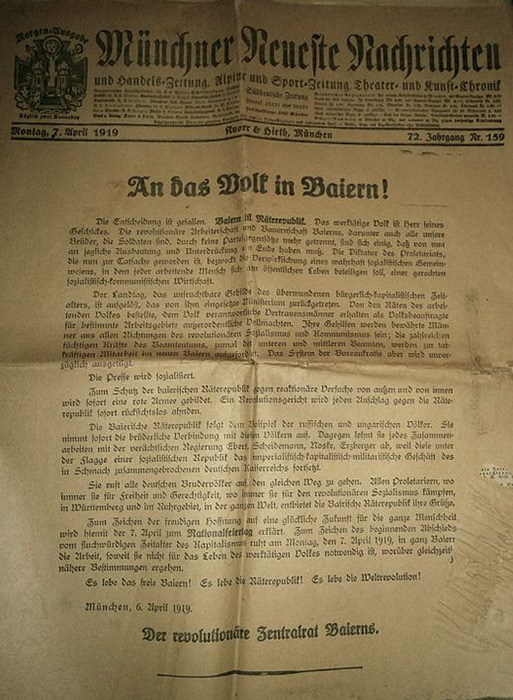 Rätesystem und Anarchismus in Bayern 1919