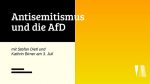 Antisemitismus und die AfD - Vortrag und Diskussion mit Stefan Dietl und Kathrin Birner