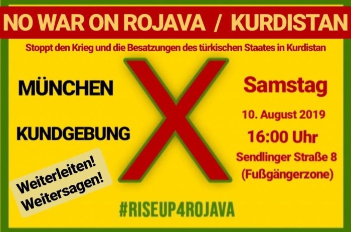 Kundgebung gegen den Krieg des türkischen Staates in Rojava