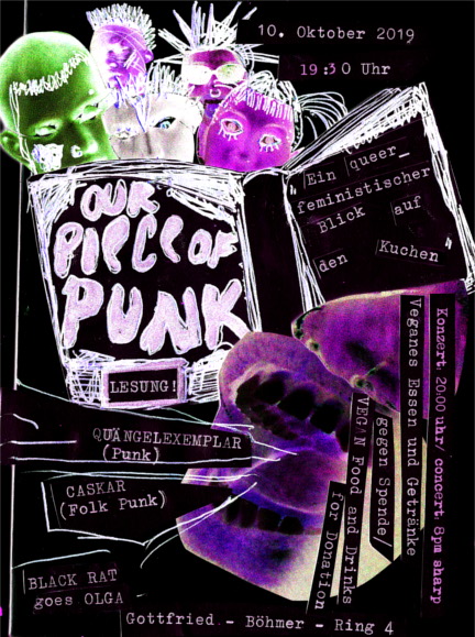 Black rat goes Olga: Our Piece of Punk - Lesung, Quängelexemplar (Punk), Caskar (Folk Punk)