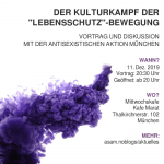 Der Kulturkampf der "Lebensschutz"-Bewegung – Vortrag und Diskussion mit der Antisexistischen Aktion München