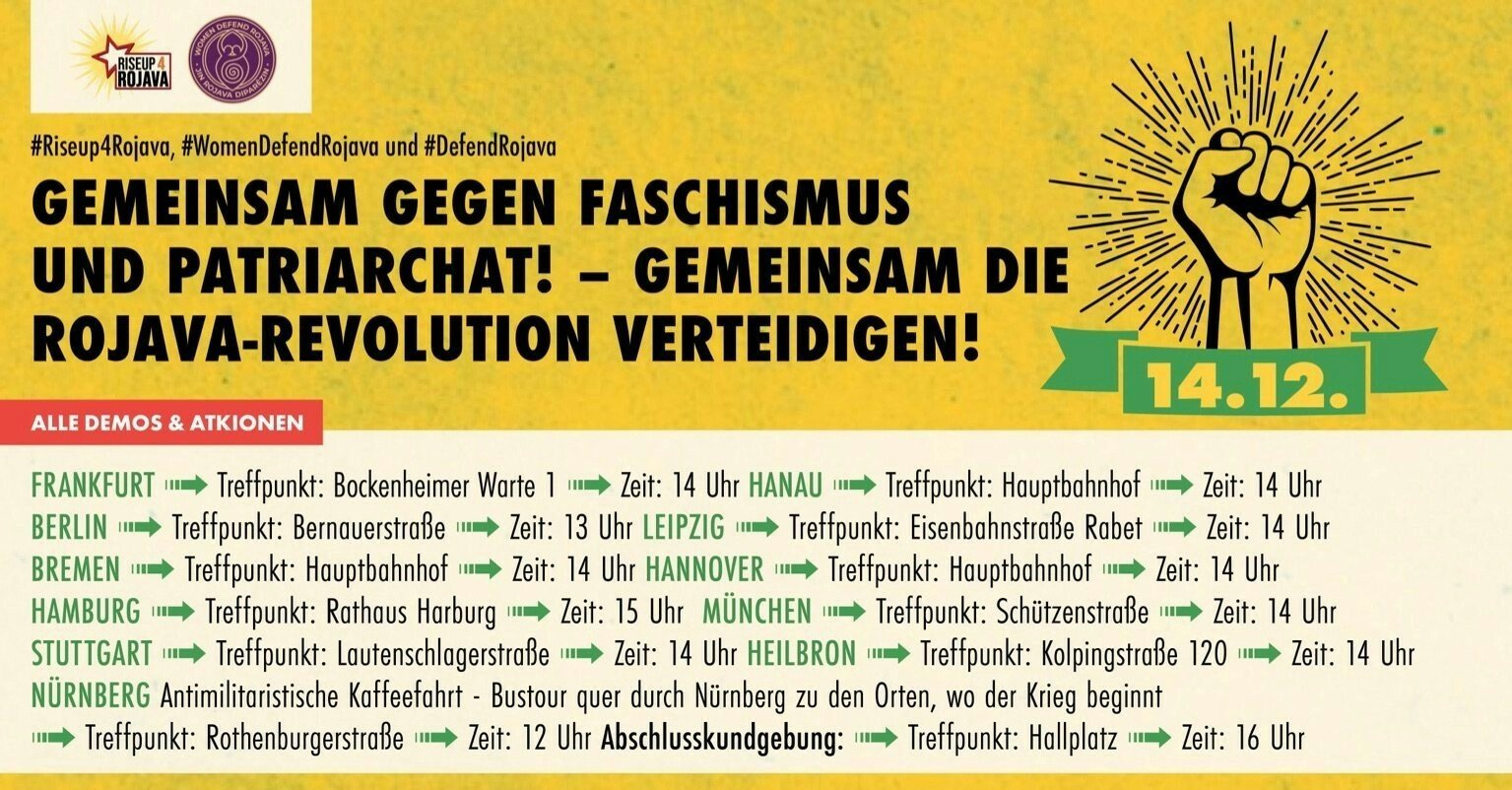 #RiseUpForRojava Demo - Gegen den türkischen Angriffskrieg in Kurdistan