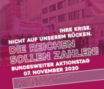 BUNDESWEITER AKTIONSTAG – Ihre Krise. Nicht auf unserem Rücken. Die Reichen sollen zahlen!