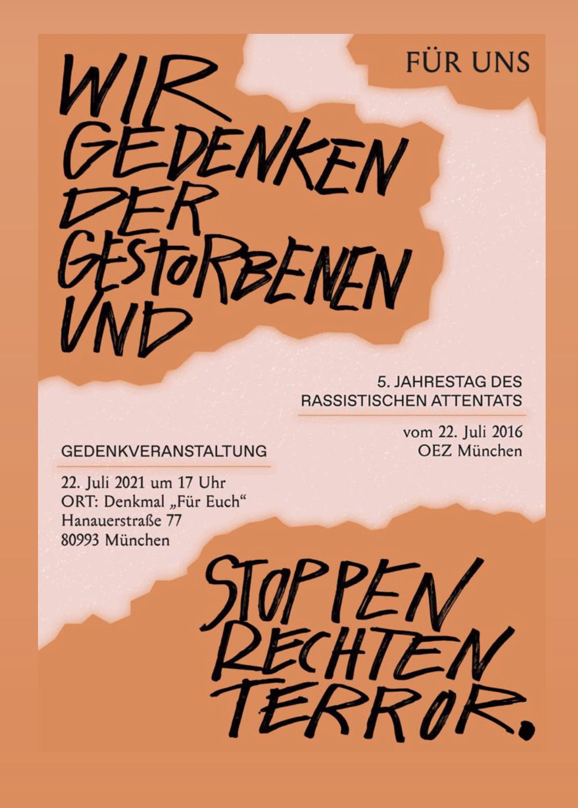 Gedenken an die Ermordeten des OEZ-Attentats