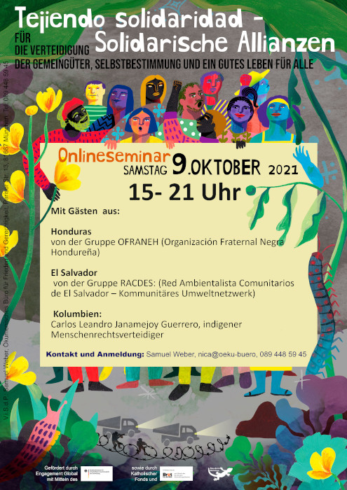 ONLINESEMINAR: Tejiendo solidaridad - Solidarische Allianzen, Für die Verteidigung der Gemeingüter, Selbstbestimmung und ein Gutes Leben für alle