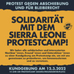 Solidarität mit dem Sierra Leone Protestcamp!