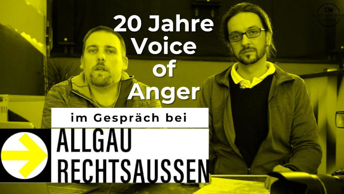 Livestream: 20 Jahre Voice of Anger im Gespräch bei Allgäu rechtsaußen