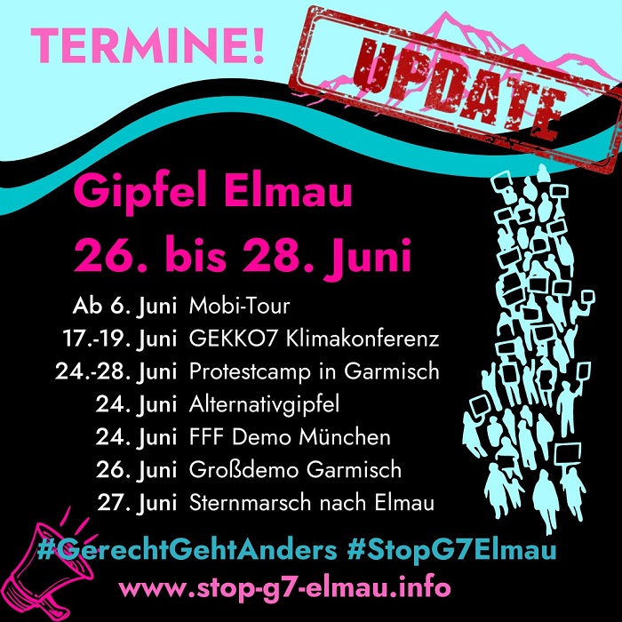 Protestcamp Garmisch Partenkirchen mit internationalistischem Programm