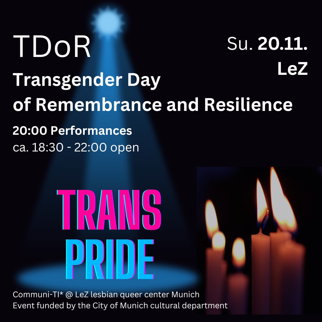 CommuniTI-Theke: TDoR Transgender Day of Remembrance and Resilience