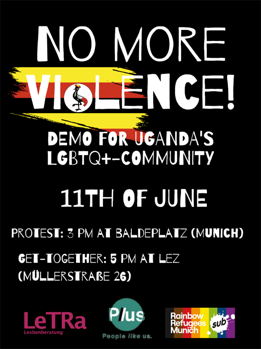 No More Violence! Demo for Ugandas LGBTIQA+ community