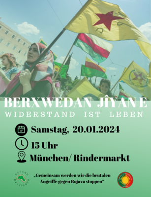 Kundgebung gegen die Angriffe auf Rojava