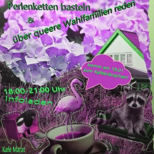 Kafekränzchen: Perlenketten basteln und über queere Wahlfamilien reden