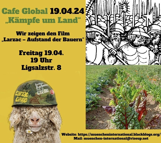 Cafe Global am 19.4. zum Thema "Kämpfe auf dem Land"