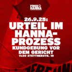 Kundgebung zur Urteilsverkündung im Prozess gegen Hanna