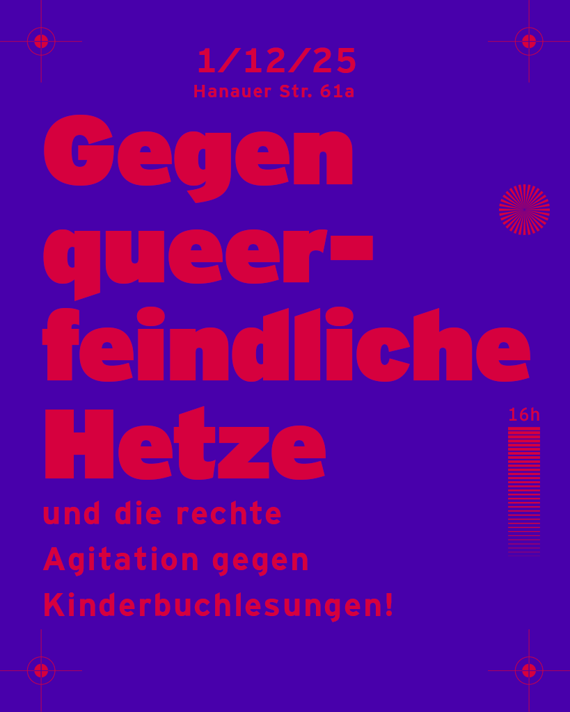 Gegen queerfeindliche Hetze und die rechte Agitation gegen Kinderbuchlesungen!