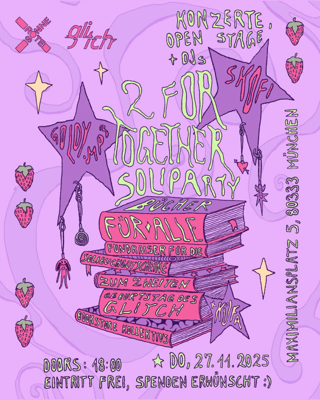 2 For Together - Glitch Bookstore 2. Geburtstag & Soliparty