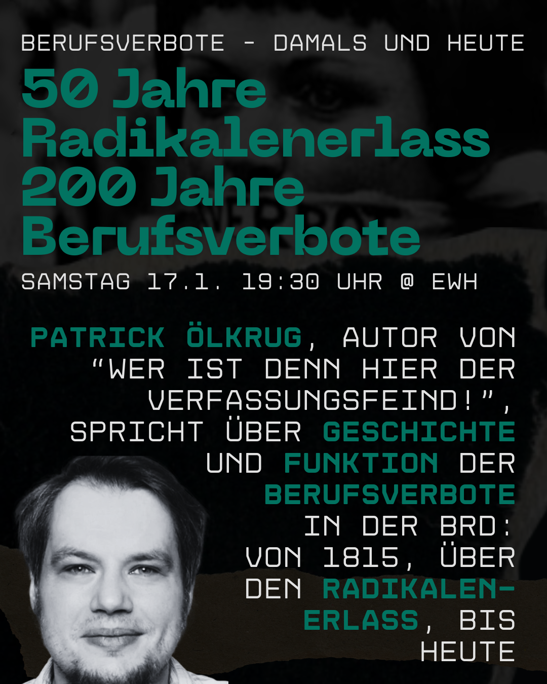 Berufsverbote – damals und heute: Vortrag 50 Jahre Radikalenerlass, 200 Jahre Berufsverbote