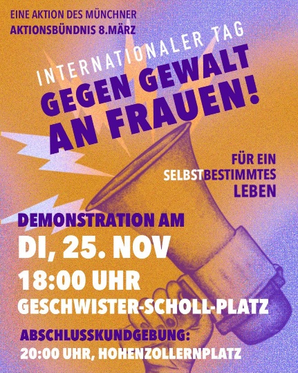 Demo: Internationaler Tag gegen Gewalt an Frauen
