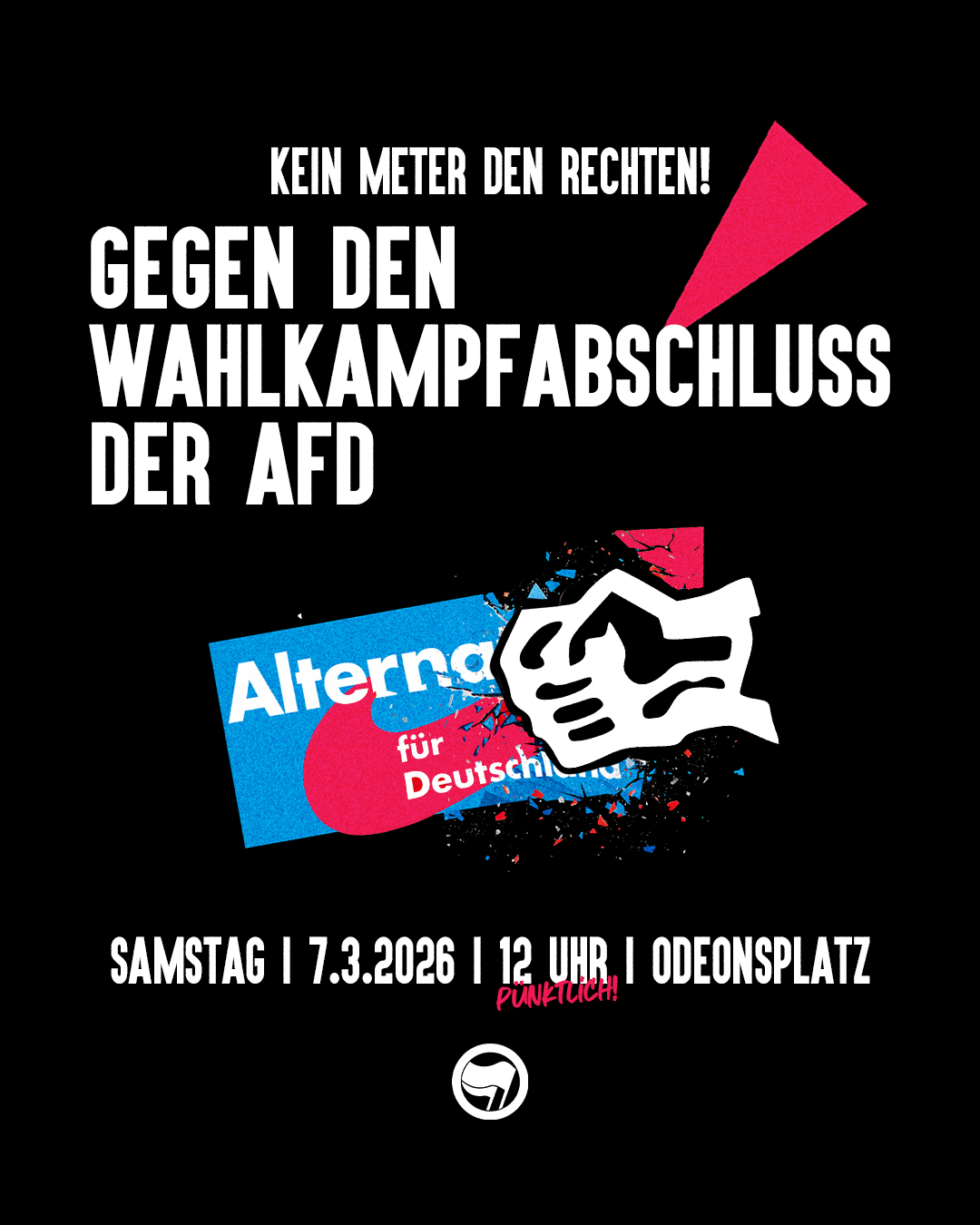 Gegen den Wahlkampfabschluss der AfD